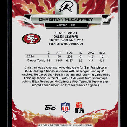 2026 Topps Resurgence Football Christian McCaffrey #87