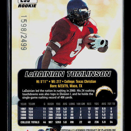 2001 Fleer Ultra LaDainian Tomlinson #253 /2499
