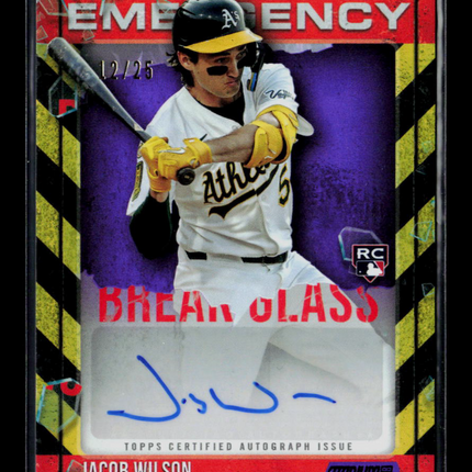 2025 Topps Stadium Club Baseball Jacob Wilson #ICOEA-JWI Red RC 12/25 Auto