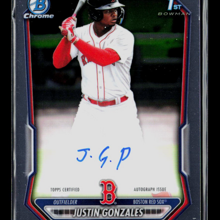 2026 Bowman Chrome Justin Gonzales #CPA-JG Auto