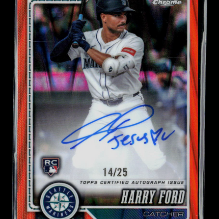 2026 Topps Chrome Harry Ford #RA-HF Orange RC 14/25 Auto