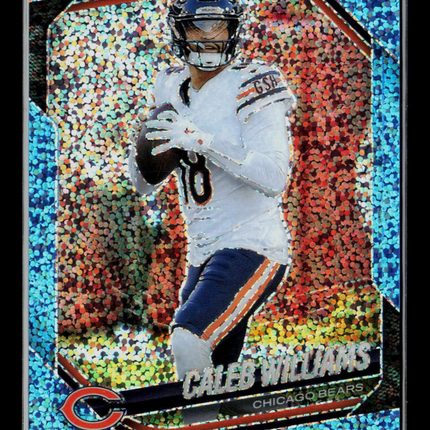 2025 Panini Prizm Football Caleb Williams #124 Blue Glitter 56/96