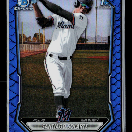 2026 Bowman Chrome Santiago Solarte #BCP-207 Blue Lizard Skin 026/150