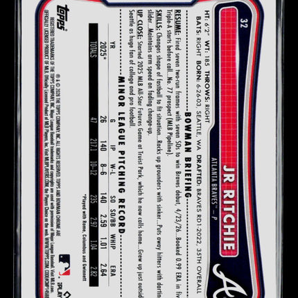 2026 Bowman Chrome JR Ritchie #32 Blue RC