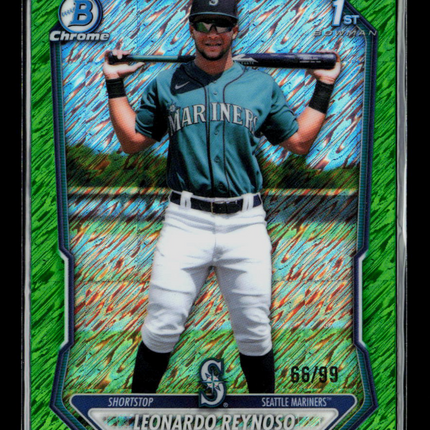 2026 Bowman Chrome Leonardo Reynoso #BCP-172 Green Shimmer Refractor 66/99