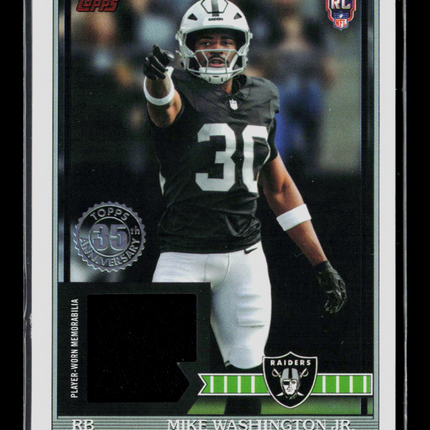 2026 Topps Flagship Football Mike Washington Jr. #91RR-MW Patch RC
