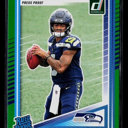 2025 Panini Donruss Jalen Milroe #307 Press Proof Green