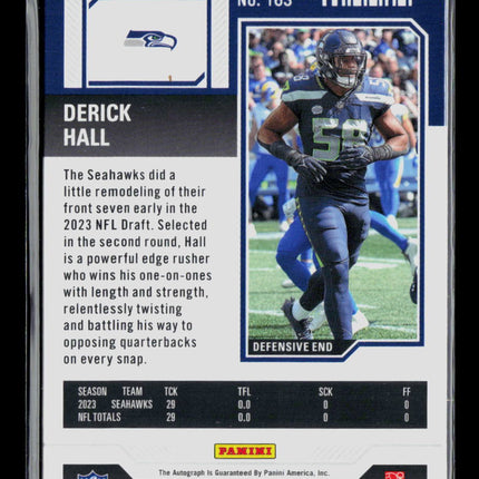 2024 Panini Contenders Optic Derick Hall #163 RC Auto