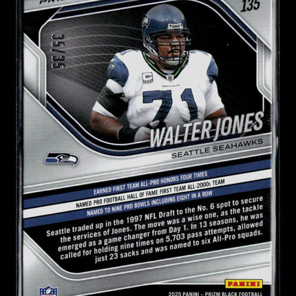2026 Panini Prizm Black Walter Jones #135 Blue 35/35