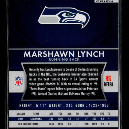 2015 Panini Prizm Football Marshawn Lynch #198 Red