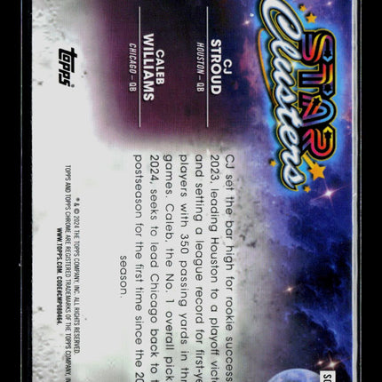 2024 Topps Chrome Star Clusters Caleb Williams C.J. Stroud #SCL-11