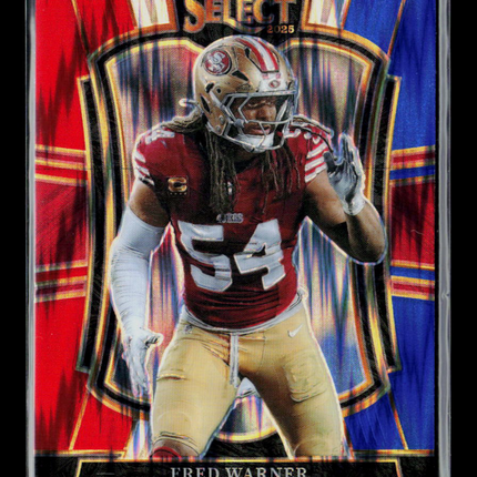2026 Panini Select Fred Warner #118 Red Blue