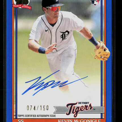 2026 Topps Kevin McGonigle #91AU-KM Blue 074/150 RC Auto