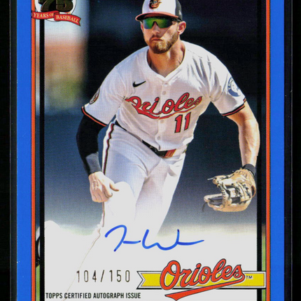 2026 Topps Jordan Westburg #91A-JW Blue 104/150 Auto