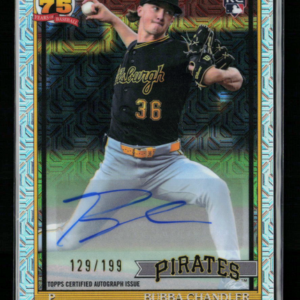 2026 Topps Chrome Update Bubba Chandler #U91C-63 Mojo Refractor RC 129/199 Auto