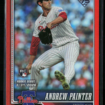 2026 Topps Update Series Andrew Painter #US57 Red RC 08/25