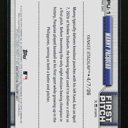 2016 Topps Update Series Manny Pacquiao #FPU-1