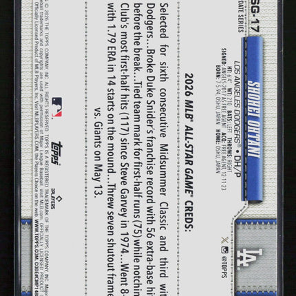 2026 Topps Update Series Shohei Ohtani #ASG-17