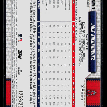 2026 Topps Update Series Jack Kochanowicz #US91 Gold