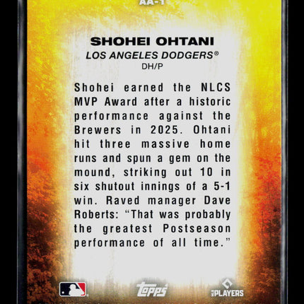 2026 Topps Shohei Ohtani #AA-1