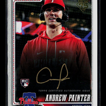 2026 Topps Update Series Andrew Painter #US63 RC Variation Golden Mirror Auto