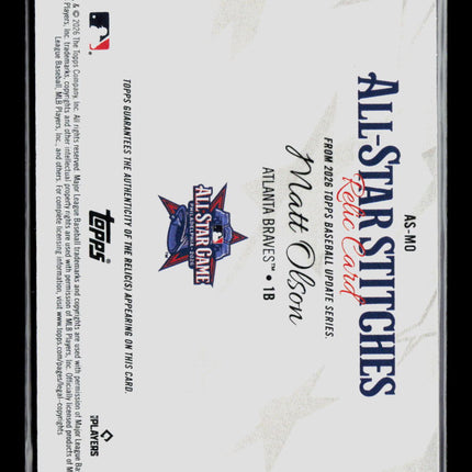 2026 Topps Update Series Matt Olson #AS-MO Memorabilia