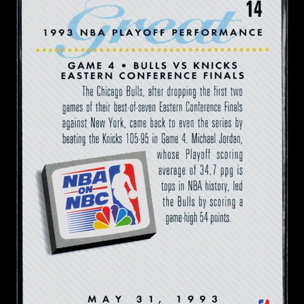 1993 SkyBox NBA on NBC Michael Jordan #14