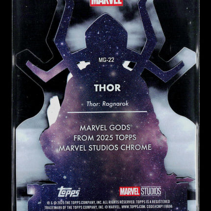 2025 Topps Marvel Studios Chrome Chris Hemsworth Thor Insert Marvel Gods #MG-22