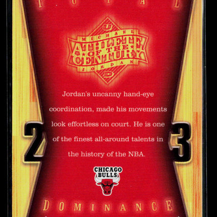 1999 Upper Deck Athlete of the Century Total Dominance Michael Jordan #TD4