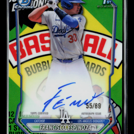 2026 Topps Bowman Chrome Francisco Espinoza #CPA-FE Packfractor Auto /89