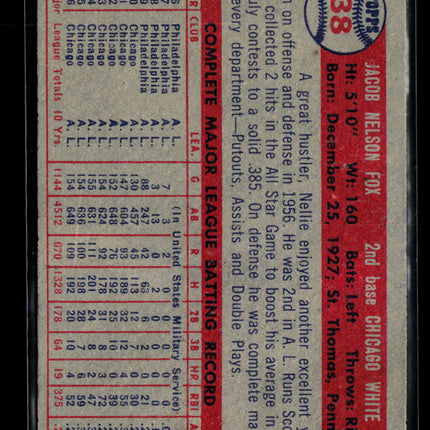 1957 Topps Nellie Fox #38