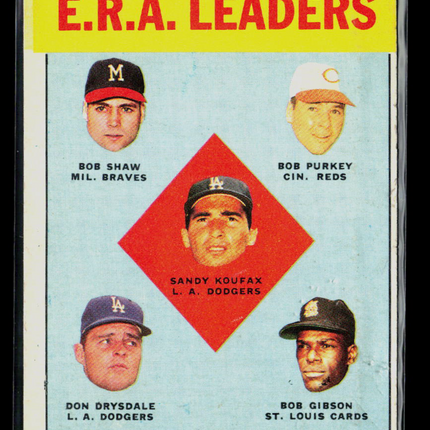 1963 Topps Bob Gibson Bob Purkey Sandy Koufax Don Drysdale Bob Shaw #5