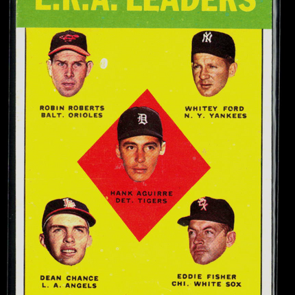 1963 Topps Dean Chance Eddie Fisher Robin Roberts Whitey Ford Hank Aguirre #6