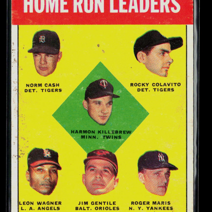 1963 Topps Roger Maris Harmon Killebrew Norm Cash Jim Gentile Rocky Colavito #4