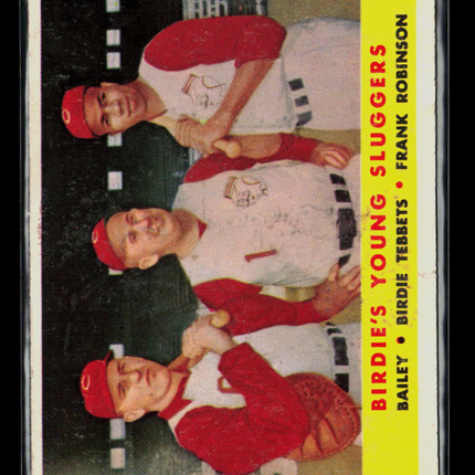 1959 Topps Frank Robinson Birdie Tebbetts Ed Bailey #386