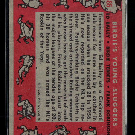 1959 Topps Frank Robinson Birdie Tebbetts Ed Bailey #386