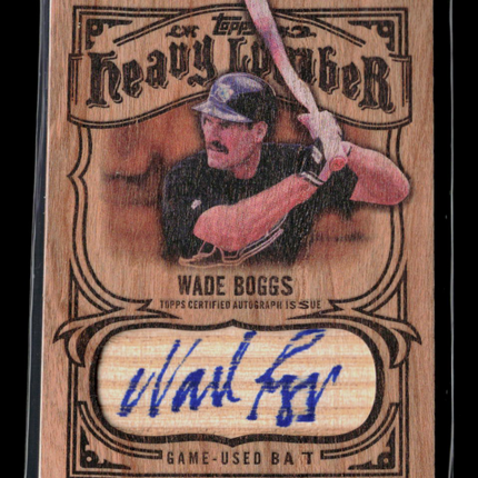 2026 Topps Baseball Heavy Lumber Wade Boggs #HL2-WBS Game-Used Bat Auto