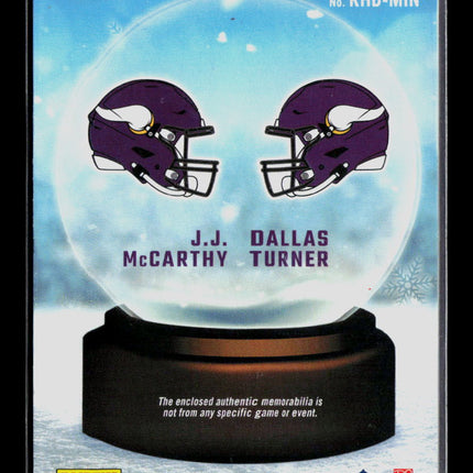 2024 Panini Donruss Dallas Turner J.J. McCarthy #RHD-MIN RC Sweater Relic