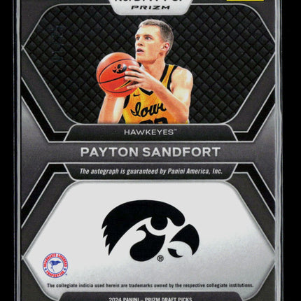 2024 Panini Prizm Draft Picks Payton Sandfort mojo /25 #DPA-PSF Auto