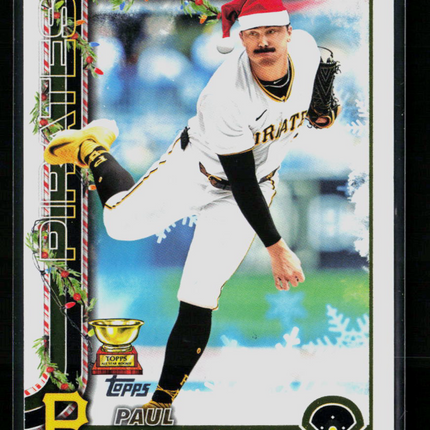2024 Topps Holiday Paul Skenes #H70 Santa Hat Short Print