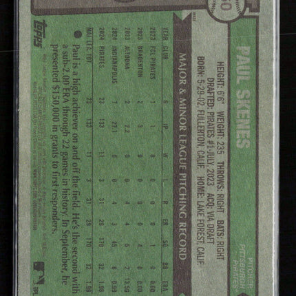 2025 Topps Heritage Paul Skenes #60 Image Variaiton
