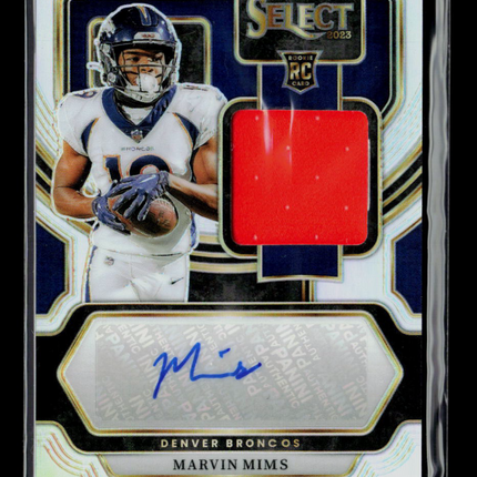 2024 Panini Select Football Marvin Mims #RSM-MMI 182/199 RC Auto