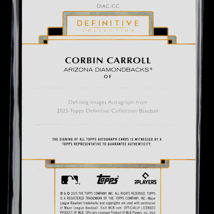 2025 Topps Definitive Collection Corbin Carroll #DIAC-CC 16/25 Auto