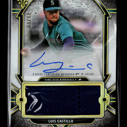 2024 Topps Triple Threads Luis Castillo #AJR-LC 03/99 Game-Used Memorabilia Auto