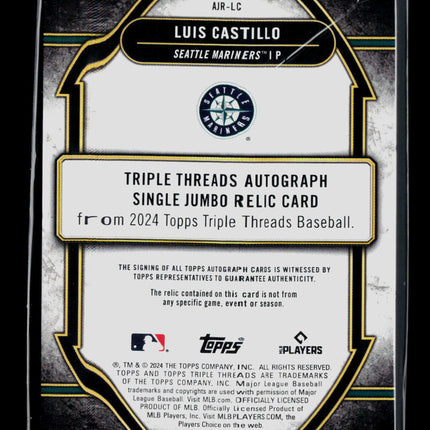 2024 Topps Triple Threads Luis Castillo #AJR-LC 03/99 Game-Used Memorabilia Auto