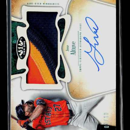 2026 Topps Tier One Jose Altuve #AT1JR-JA 02/10 Memorabilia Auto