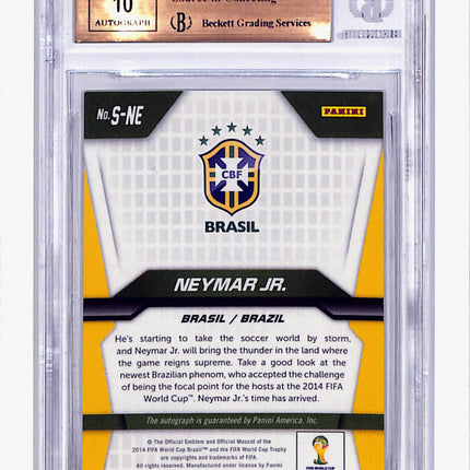 2014 Panini Prizm World Cup Neymar Jr. #S-NE BGS 9.5 Auto 10