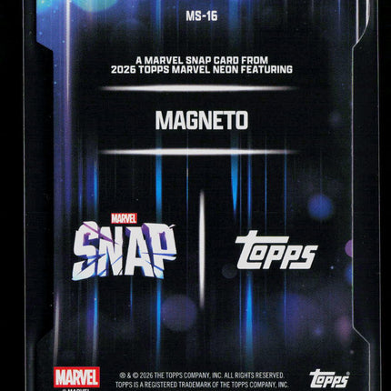 2026 Topps Marvel Neon Magneto #MS-16