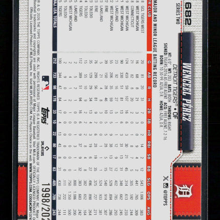 2026 Topps Series Two Wenceel Pérez #682 Gold