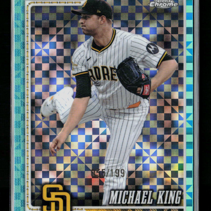 2026 Topps Chrome Michael King #172 Aqua Geometric Refractor 155/199